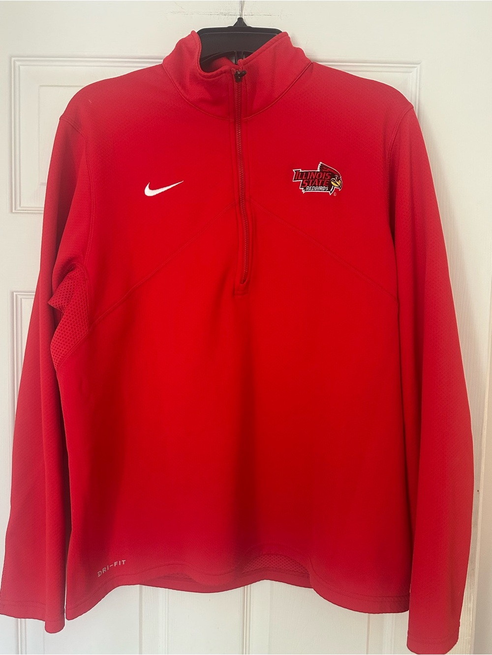 Nike Red Illinois State Half-Zip Performance Pullover